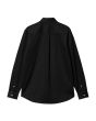 Camisa clásica de manga larga Carhartt WIP L/S Madison Shirt Black/White para hombre posterior