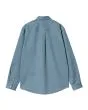 Camisa de manga larga Carhartt WIP Madison Shirt Azul Icy Water-Wax para hombre posterior