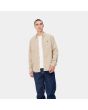 Hombre con Camisa de pana con manga larga Carhartt WIP Madison Cord beige con logo negro 