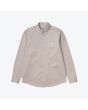 Camisa de manga larga Carhartt WIP Madison beige con el logo blanco para hombre