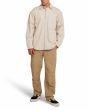Hombre con Camisa de manga larga Deus Ex Machina Frizell Twill Shirt Blanca corte holgado