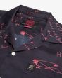 Camisa de manga corta con ajuste relajado Deus Ex Machina Old House Negra y Roja para hombre etiqueta