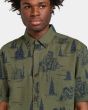 Hombre con Camisa de manga corta Element x Smokey Bear Scene Verde bolsillo