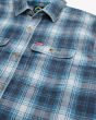 Camisa de franela Deus Ex Machina Vacay Check Azul para hombre bolsillo