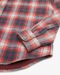 Camisa de franela Deus Ex Machina Vacay Check Roja para hombre manga