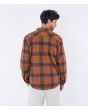 Hombre con Camisa de franela Hurley Portland Sherpa Lined Euro Brown Marrón posterior