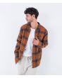 Hombre con Camisa de franela Hurley Portland Sherpa Lined Euro Brown Marrón