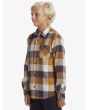 Niño con camisa de franela Quiksilver Youth Motherfly Classic Marrón lateral
