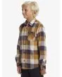 Niño con camisa de franela Quiksilver Youth Motherfly Classic Marrón lateral