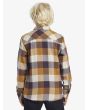 Niño con camisa de franela Quiksilver Youth Motherfly Classic Marrón posterior