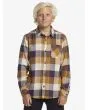 Niño con camisa de franela Quiksilver Youth Motherfly Classic Marrón