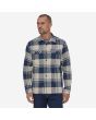 Hombre con Camisa de franela Patagonia Organic Cotton Midweight Fjord Smolder Blue
