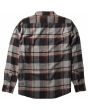 Camisa de franela Vissla Central Coast LS a cuadros gris para hombre posterior