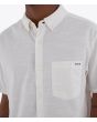 Hombre con Camisa de manga corta Hurley Icon Stretch Blanca bolsillo