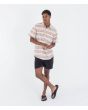 Hombre con Camisa de manga corta Hurley One and Only Lido Stripe Bone ajuste