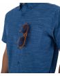 Hombre con Camisa de manga corta Hurley One and Only Stretch Obsidian Azul bolsillo