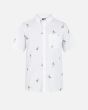 Camisa surfera de manga corta Hurley One and Only Stretch Blanca para hombre