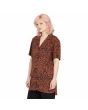 Mujer con camisa larga de manga corta Volcom Dino Tea Tunic Dark Clay