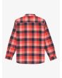 Camisa de manga larga Quiksilver Motherfly Plaid Flannel Mineral Red Motherfly Check para hombre posterior
