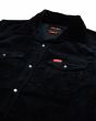 Camisa de pana Deus Ex Machina Western Cord Shirt Negra para hombre bolsillo