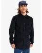 Hombre con camisa de pana Quiksilver Smoke Trail Cord Negra 