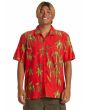 Hombre con Camisa de manga corta Quiksilver Bamboo DNA Island Roja