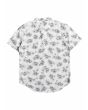 Camisa surfera de manga corta Quiksilver Fluid Geometric Blanca floral para hombre posterior
