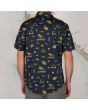 Hombre con camisa de manga corta Salty Crew Lay Day Woven azul marino y dorado espalda