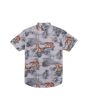 Camisa de manga corta Vissla Misty Mountain Gris para hombre posterior
