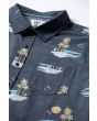 Camisa de manga corta Vissla Tres Palmas Eco Shirt Phantom para hombre bolsillo