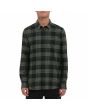 Hombre con Camisa de manga larga Volcom Caden Plaid Negra