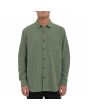 Hombre con camisa de manga larga Volcom Caden Solid Verde