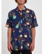 Hombre con camisa de manga corta Volcom Cosmic Vaca azul