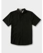 Camisa de manga corta Volcom Everett Oxford negra para hombre 