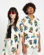 Hombre y mujer con Camisa de manga corta Volcom FA Bob Mollema Beige Claro