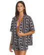 Mujer con Camisa de manga corta Volcom Sun Stunner Black Combo lateral