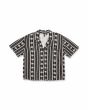 Camisa Volcom manga corta SUn Stunner Black Combo para mujer con estampado tropical