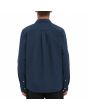 Hombre con Camisa de manga larga Volcom Veeco Oxford Azul Marino posterior