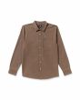 Camisa de manga larga Volcom Veeco Oxford Brown Stone para hombre