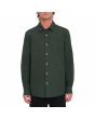 Hombre con Camisa de manga larga Volcom Veeco Oxford verde oscuro 