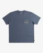 Camiseta de manga corta con bolsillo Billabong Stacked Arch Pocket Slate Blue para hombre