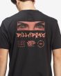Hombre con camiseta de manga corta Billabong Bad Trip negra estampado espalda