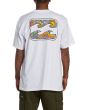 Hombre con camiseta de manga corta Billabong Crayon Wave Blanca posterior