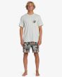 Hombre con camiseta orgánica de manga corta Billabong Coral Gardeners Blanca ajuste