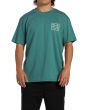 Hombre con camiseta Premium de manga corta Billabong Crayon Wave Turquesa