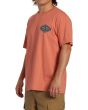 Hombre con camiseta de manga corta Billabong Crayon Wave Coral lateral