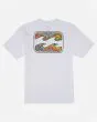 Camiseta de manga corta Billabong Crayon Wave blanca para niños de 8 a 16 años posterior