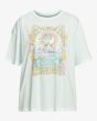 Camiseta holgada de manga corta Billabong Daydream Away azul turquesa para mujer