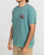 Hombre con camiseta de manga corta Billabong Hologram turquesa lateral