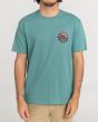 Hombre con camiseta de manga corta Billabong Hologram turquesa